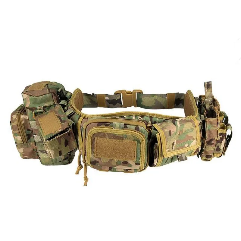 Quick-release Buckle Outdoor Tactical Belt Waist Bag Outdoor Multifunctional Climbing Storage Bag Hunting Pouch Belt Pocket