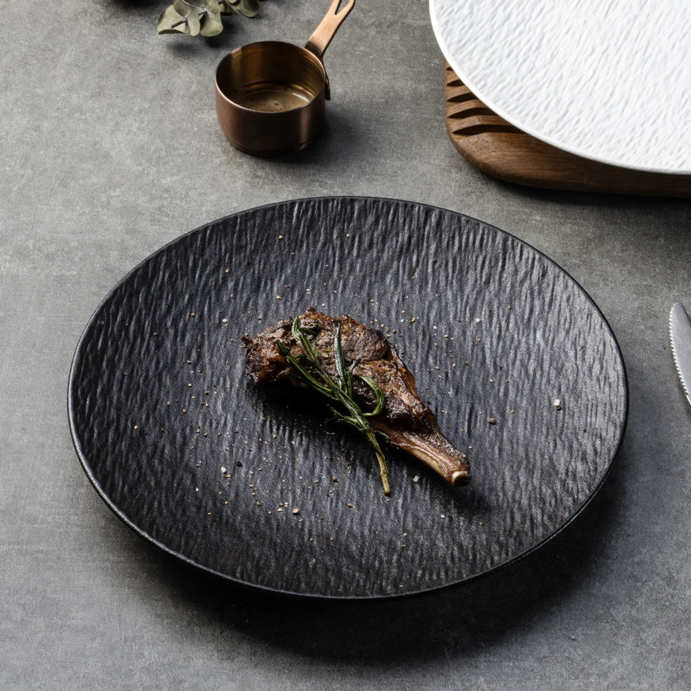 Yayu Sushi Dinnerware Kitchenware Dessert Plate for Tempura Handmade Platter Porcelaine Thailand White Tableware Dessert Dish