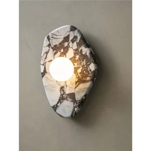 JACKSUN Modern Minimalist Striped New Marble Wall Lamp Bedroom Bedside Personality Creative Corridor Aisle Wall Lamp