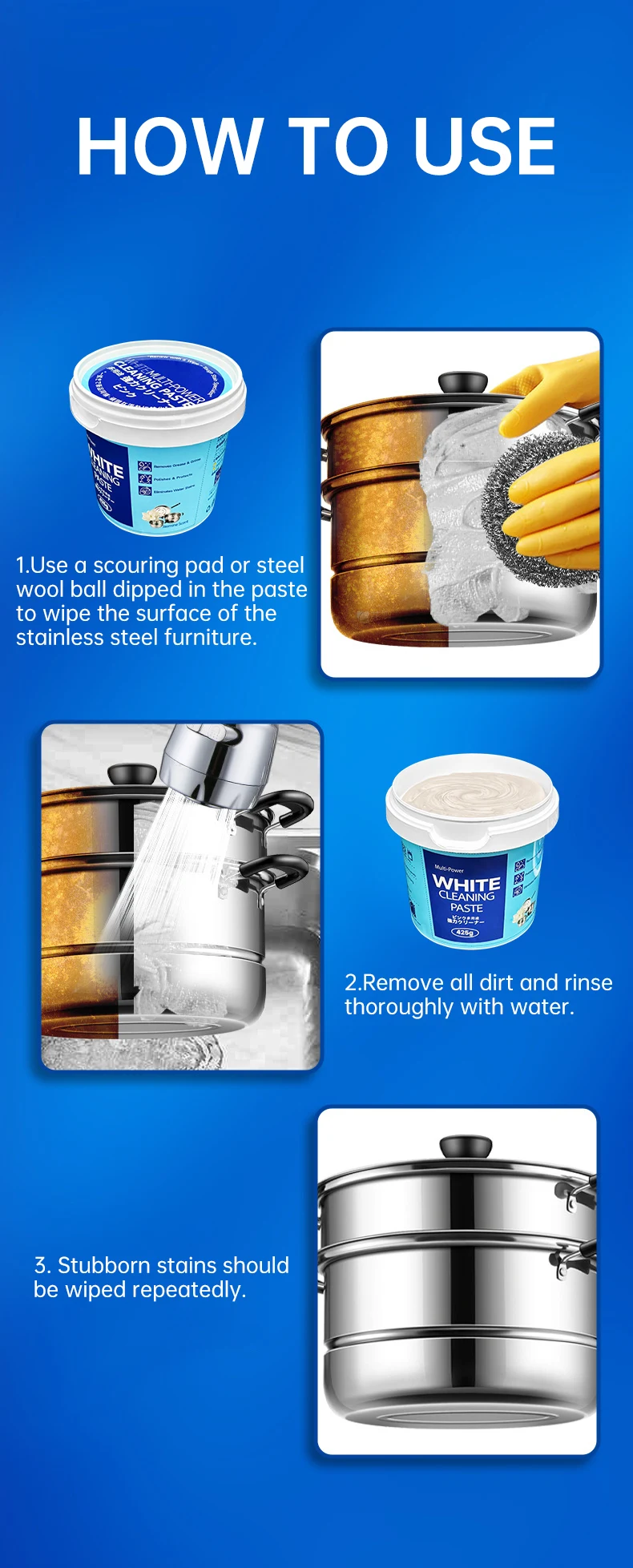 product polish effect stainless steel stain remover paste stainless steel paste-5