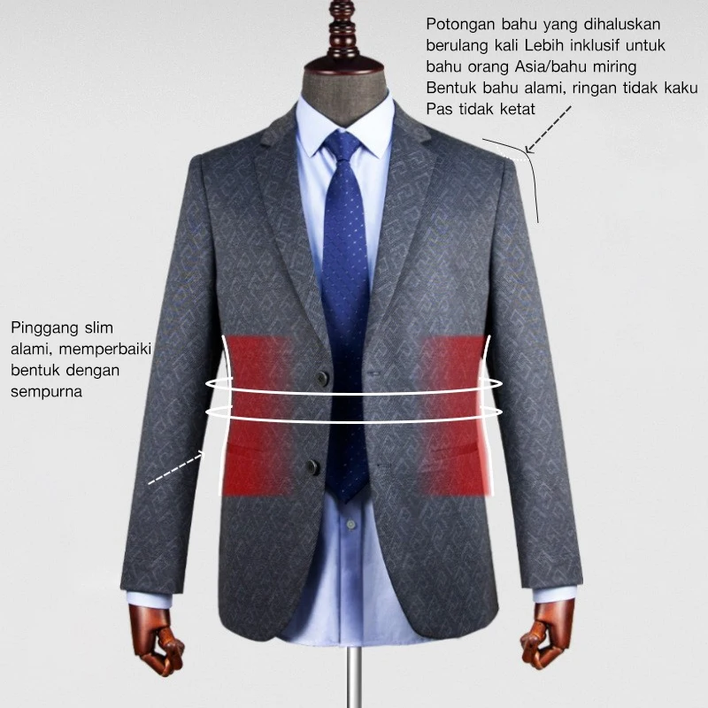 2024 Spring and Autumn business casual jacket slim-fit Anti-wrinkle flat collar custom mens suit factory