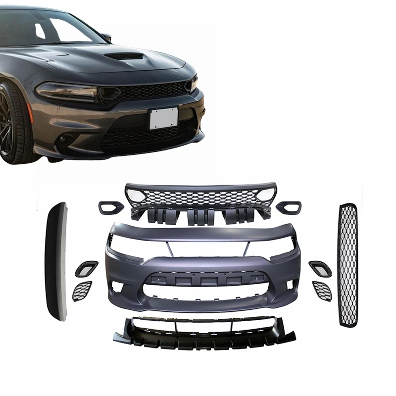 OEM replacement auto parts Hellcat SRT style car full front bumper complete body kit for Dodge Charger 2015-2023 2019