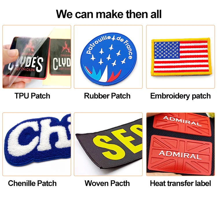 Custom Heat Transfer Alphabet Embroidery Patches No Minimum Chenille