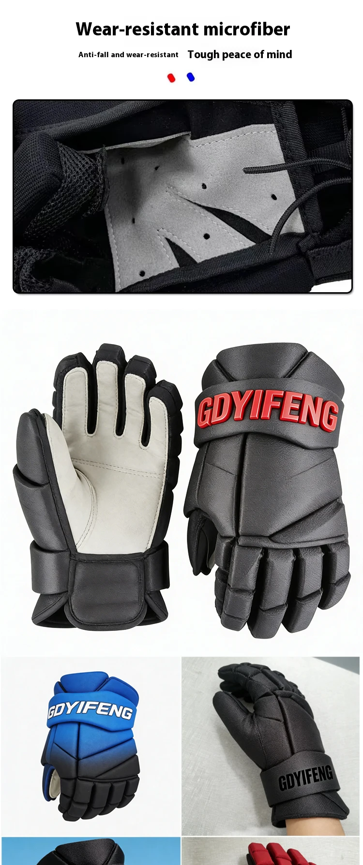 2026 Factory High Quality OEM Durable Ice Hockey Gear - Custom Training Shorts & Gloves for INT & SR Players