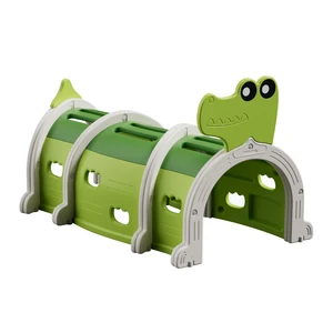 Interesting Kids Toy 3 Section Plastic Small Dinosaur Entertainment Climbing Tunnel Children Adventure Playground Equipment