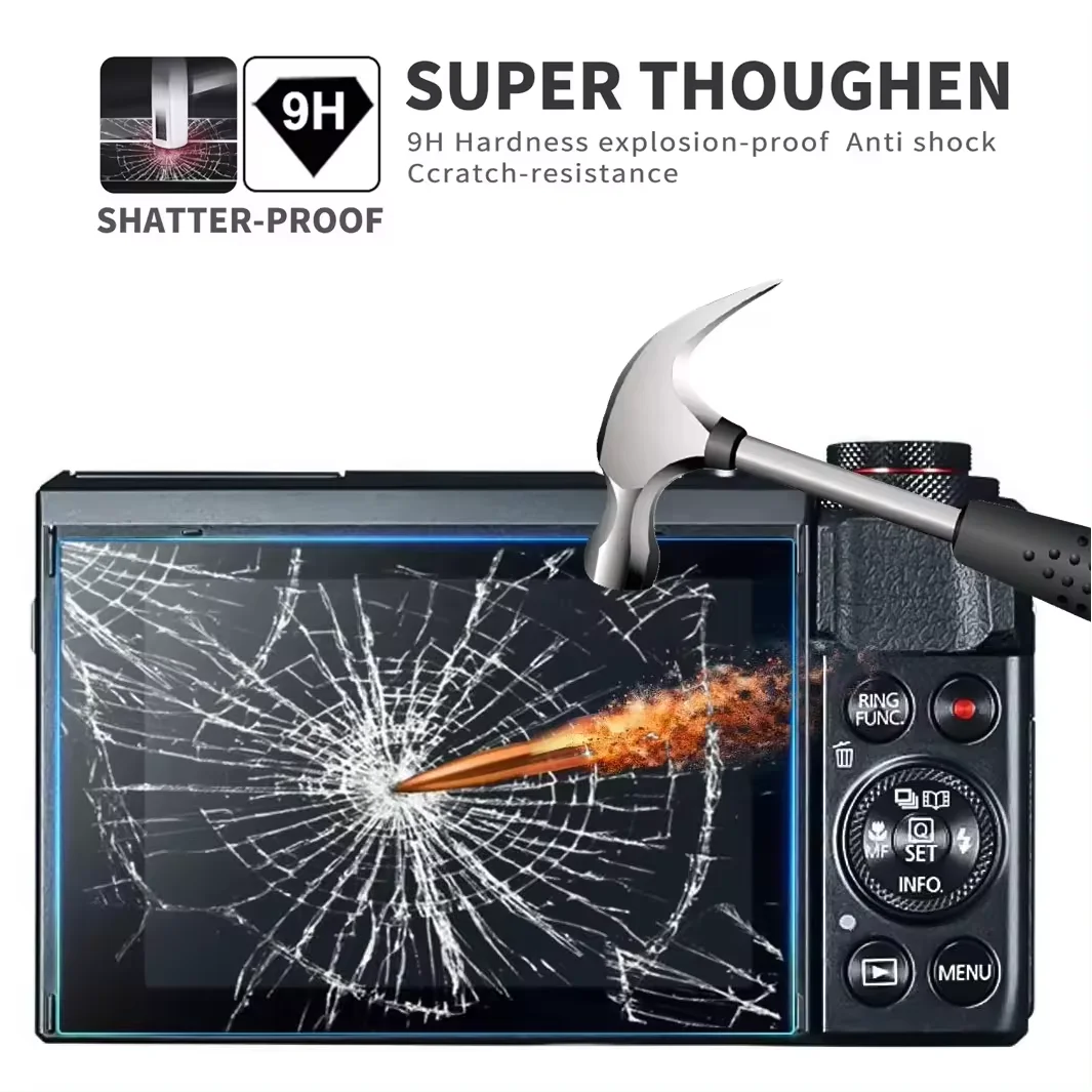 For Canon G7X Mark II G9X G9XII G7X G5X Digital Camera 9H Waterproof Anti-scratch Tempered Glass Screen Protector Film