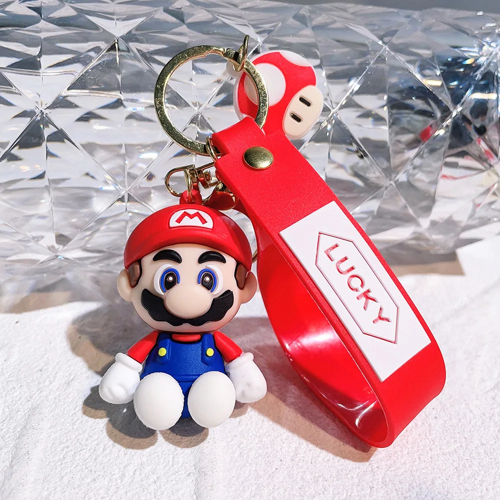 Wholesale New Arrivals Mario Keychain 3d Cartoon Mario Bros Keyring ...