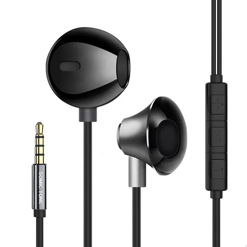 Durable/Light/Convenient Wired Earphones/Headset/Earbuds/Headphone With  Microphone for Mobile Phones