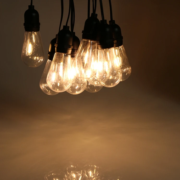 Теплый белый Открытый Свадебные украшения водонепроницаемый свет подключения сад S14 свет шнура