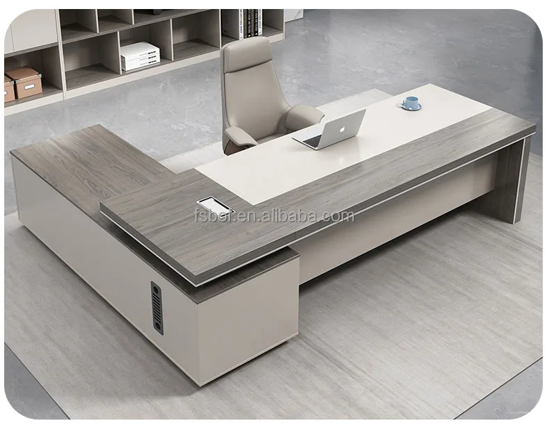 Modern Luxury Wooden Office Desk Workstation Table Designs Boss High