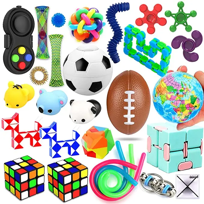 28 juegos de juguetes sensoriales para niños y adultos. 