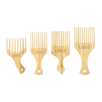 Hair Pick Wooden Picks for Afro Hair Bamboo Afro Comb Fist Pick for Comb for Hair Styling Hair Picks for Women and Men