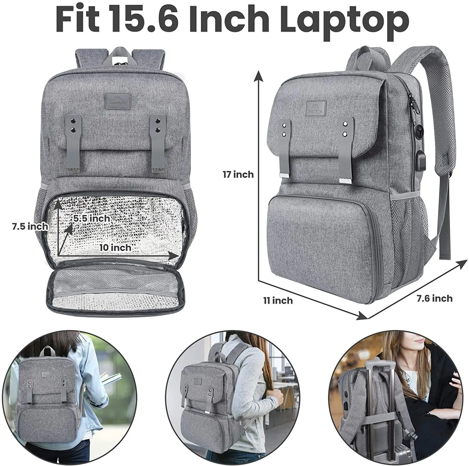 Amazon Matein Large Laptop Backpack Matein Cooler Back Bag Durable