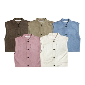 Latest Product Classic Children Girl Vest Winter Warm Out Wear With Button 100% Cotton Wholesale Kids Boys Waistcoats