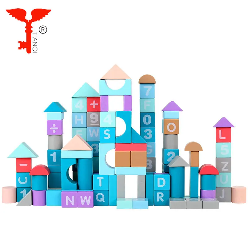 
Лидер продаж, 108 шт., образовательные деревянные строительные наборы для детей 