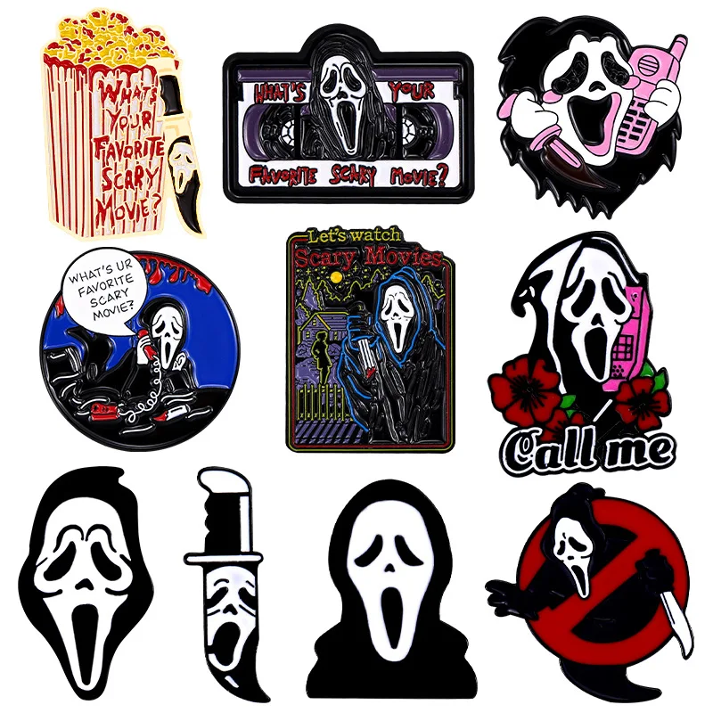 Manufacturer Custom Free Design Soft Enamel Pins Horror Pins Halloween Clothes Anime Hats Pin