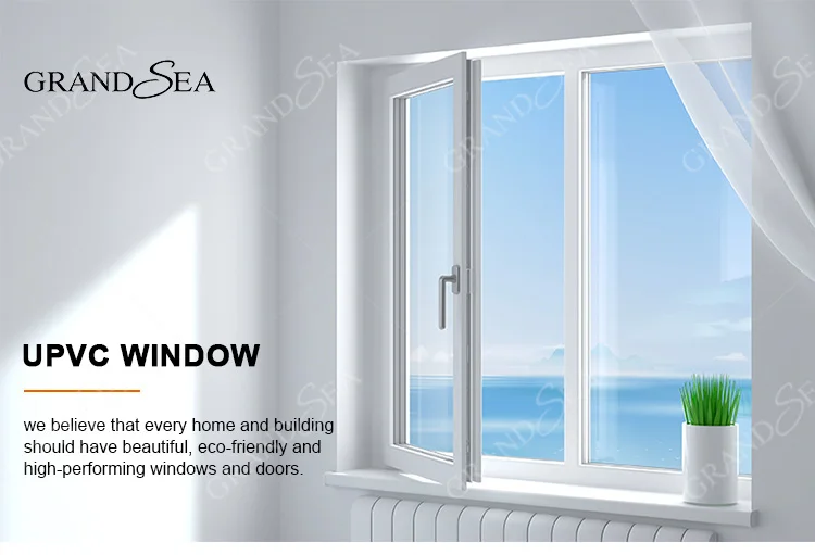 French Style Upvc Windows Double Glazing Swing Pvc Casement Window ...