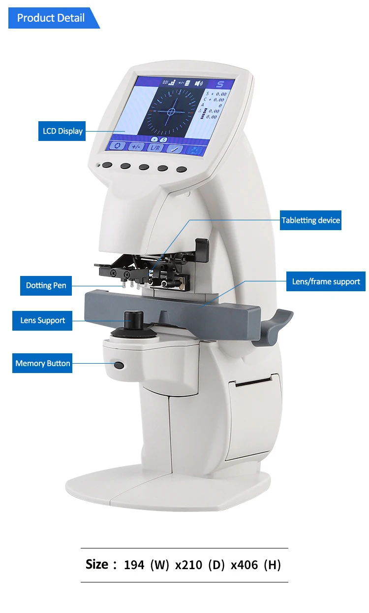 Rightway Brand Auto Focimeter F8600 Auto Lensmeter Automatic Lensometro-Digital
