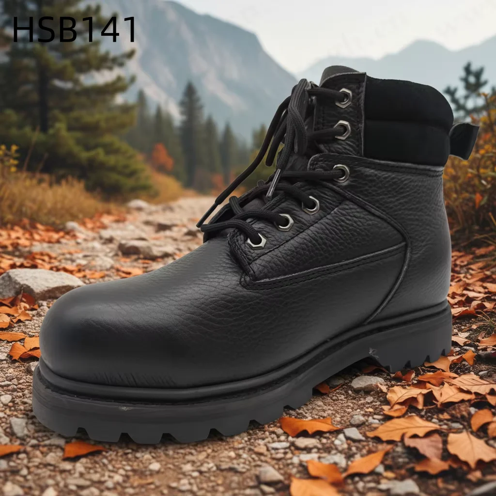ZYF,Dock Repair Anti-scratch Top End Embossed Leather Safety Shoes Goodyear Rubber Outsole Work Boots in Humid EnvironmentHSB141