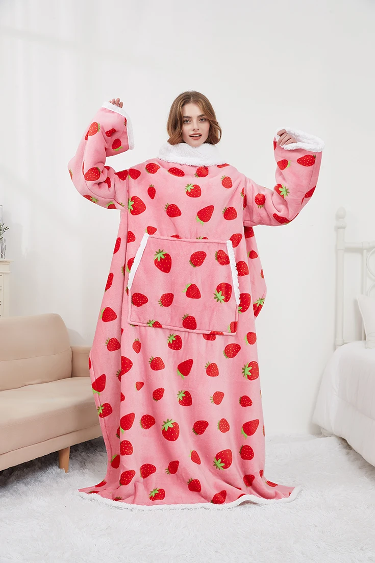 60 X 80Inch Burritos Tortilla Wearable Hooded Blanket