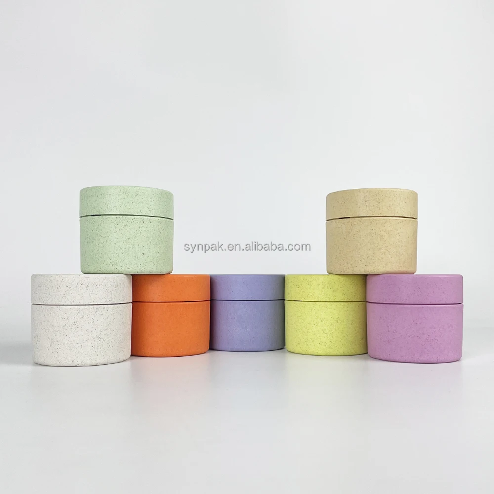 50ml Wheat Straw Material Environment Cosmetics Container Protection Simple Fashionable Refillable Lotion Face Cream Jars