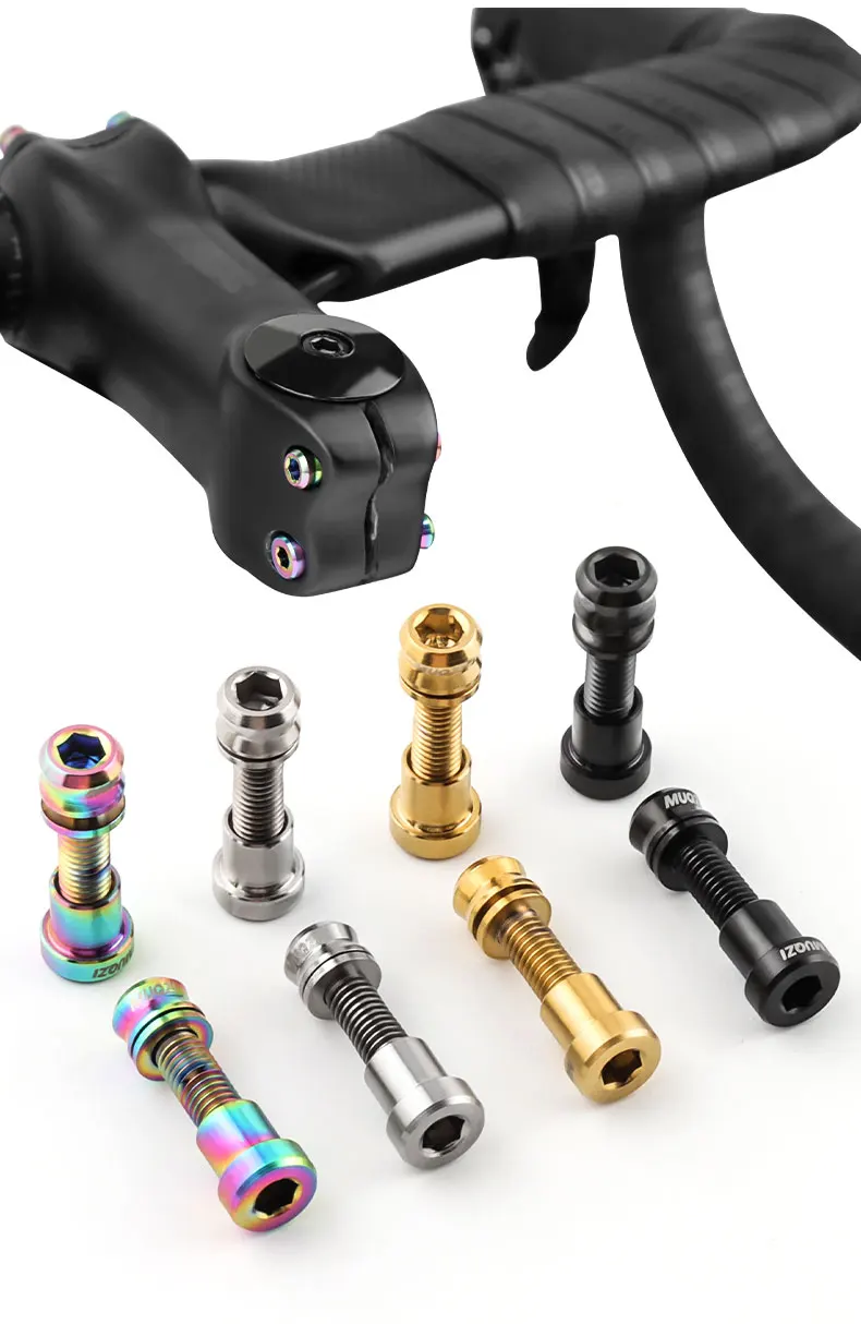 その他 Muu. 23099 MUQZI M5*17/19mm Titanium Drop Handlebar Bicycle Stem