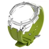 Étui transparent + bracelet vert clair