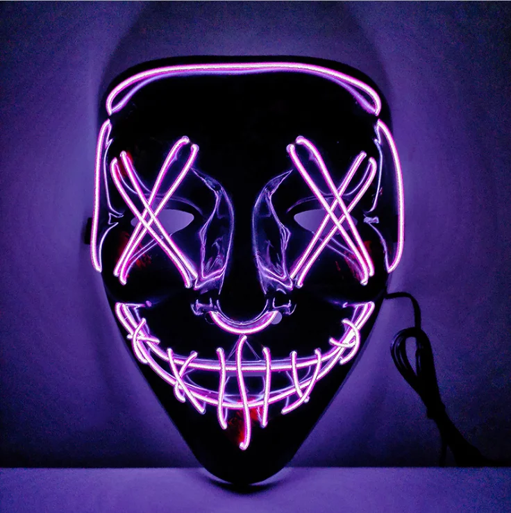 2023 Hot Halloween Led Mask Purge Neon Masks Election Mascara Costume ...