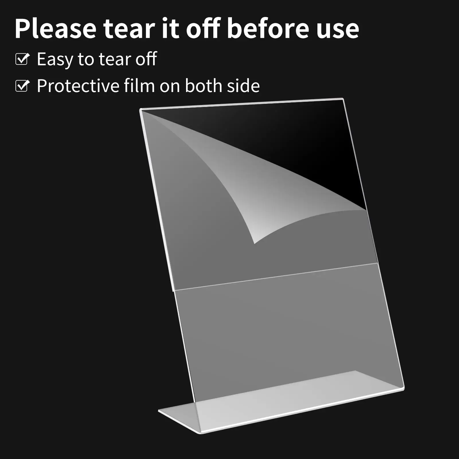 Custom Wholesale L Shape Acrylic Table Menu Sign Holder Clear Acrylic Display Stand Sign Holder Menu Holder manufacture