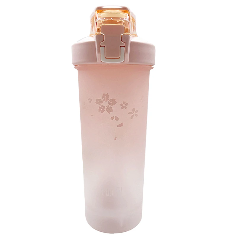 800ml Frosted Cute Shake Cup Portable Sports Couple Workout Cup With Straw Wholesale