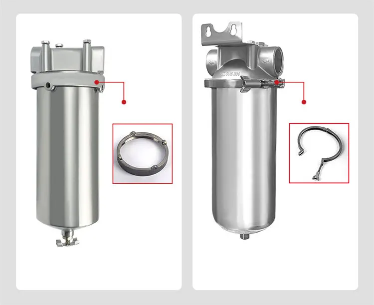 Single Cartridge Water Pre-Filter Housing Stainless Steel 10\