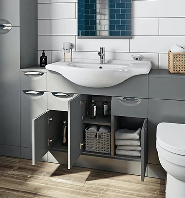 Best Luxury Ceramic Wash Basin Cabinet Bathroom Vanity Single Sink ...