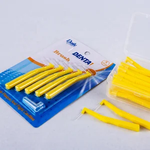 Daily Care CE FDA Certificate Private Label Blister Card 5pcs Pack L Shape Interdental Brushes for Teeth Gap Cleaning