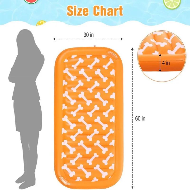 New Pvc Inflatable Puppy Floating Row Water Pet Splash Water Mat Pool