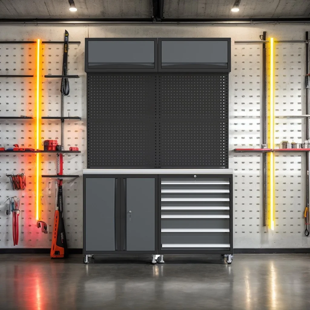 Heavy Duty Modular Tool Cabinet with Drawers for Workshop Garage and Repair Shop Use