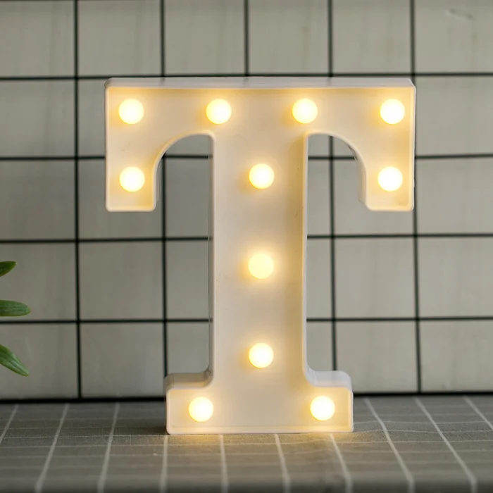 panel de letras con luz (60 letras y símbolos)