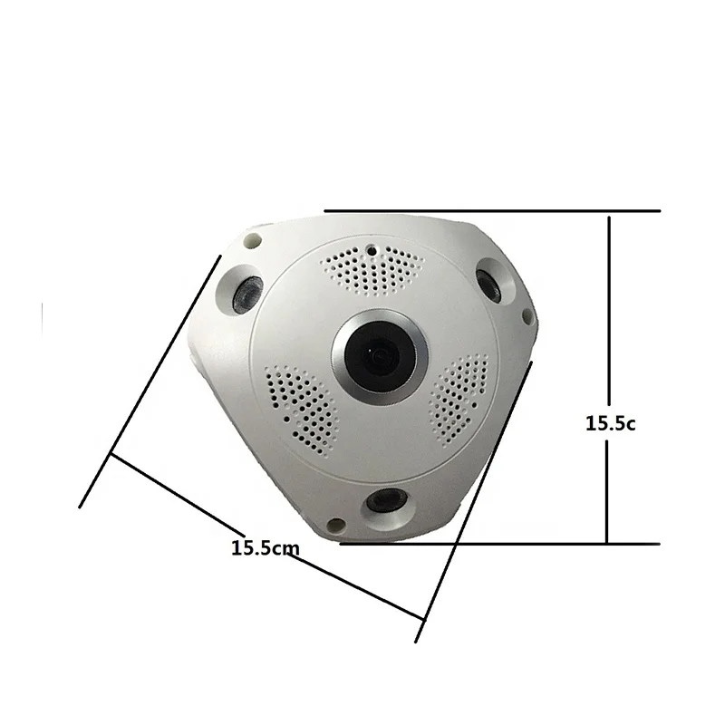 Caméra IP Panoramique Fisheye 3D VR Eseecloud - Wifi/RJ45, étanche, 32Go Incluse - Neuf