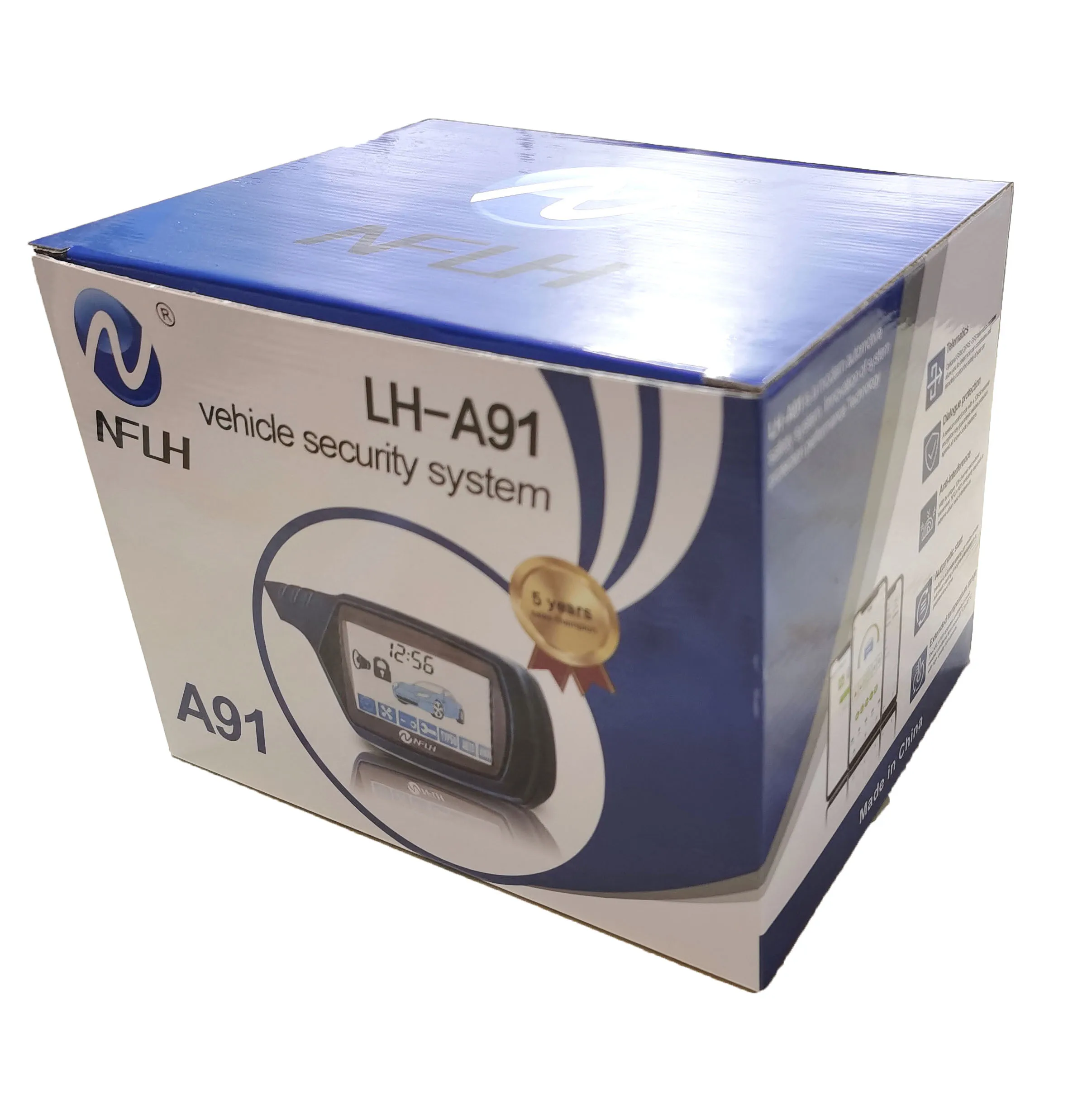 Nflh Lh-a91 Two Way 2 Way Lcd Car Alarm System Car Security With Remote ...