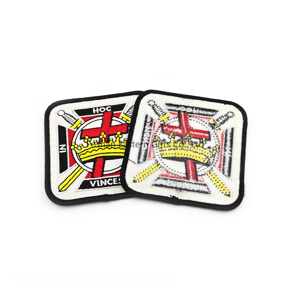 Классические масонские квадратные нашивки с вышивкой значок логотипом Железный патч