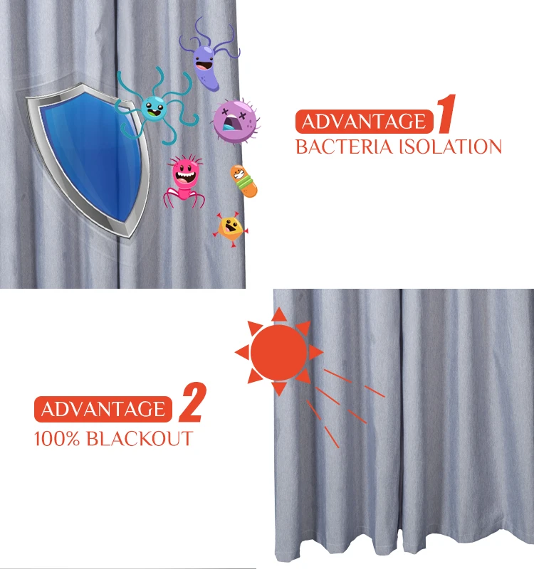 Modern Plain Linen Polyester Fabric Curtain Full Shading Hotel Project Living Room Curtain Grommet Style Curtain