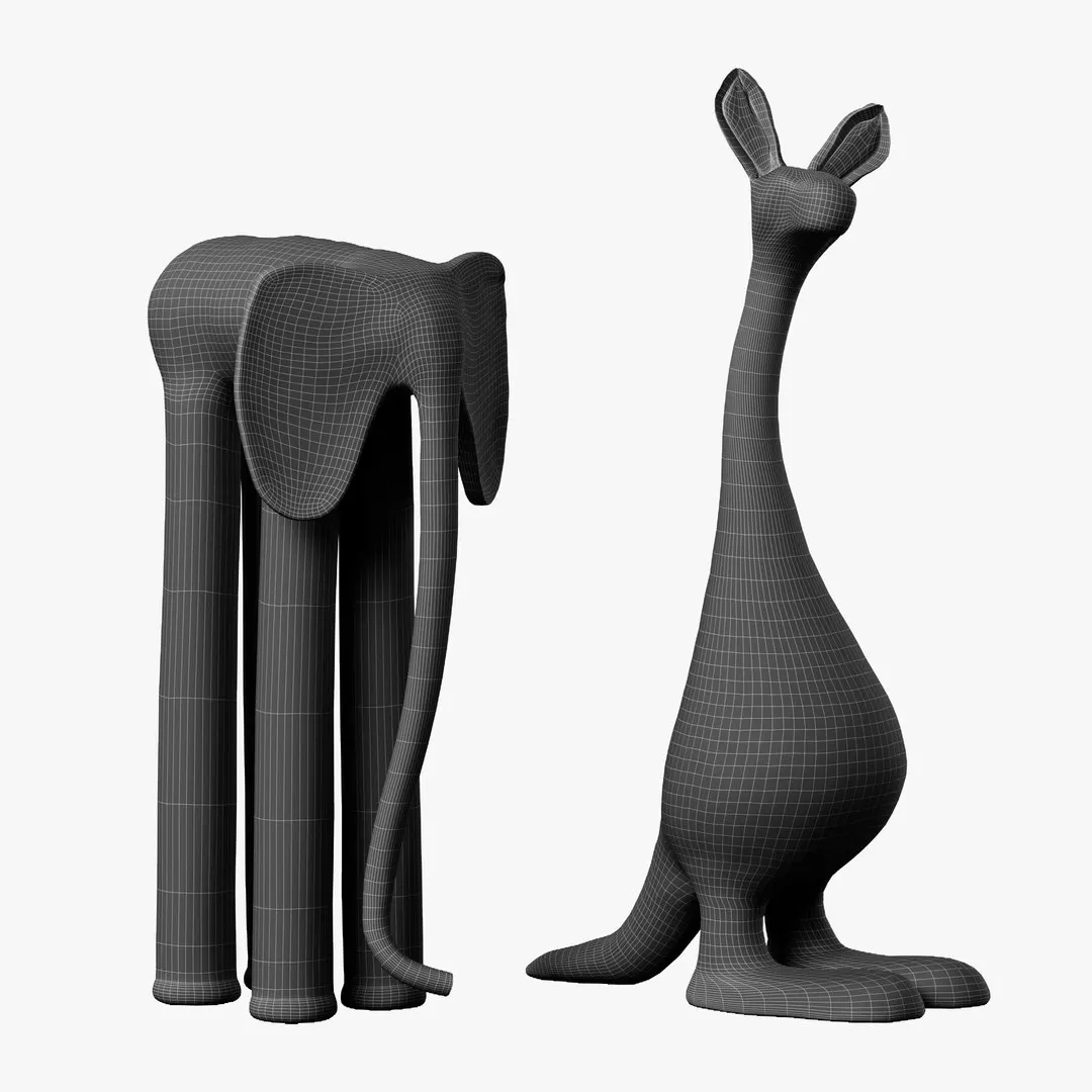 Animals Sculpture in Clay Model
