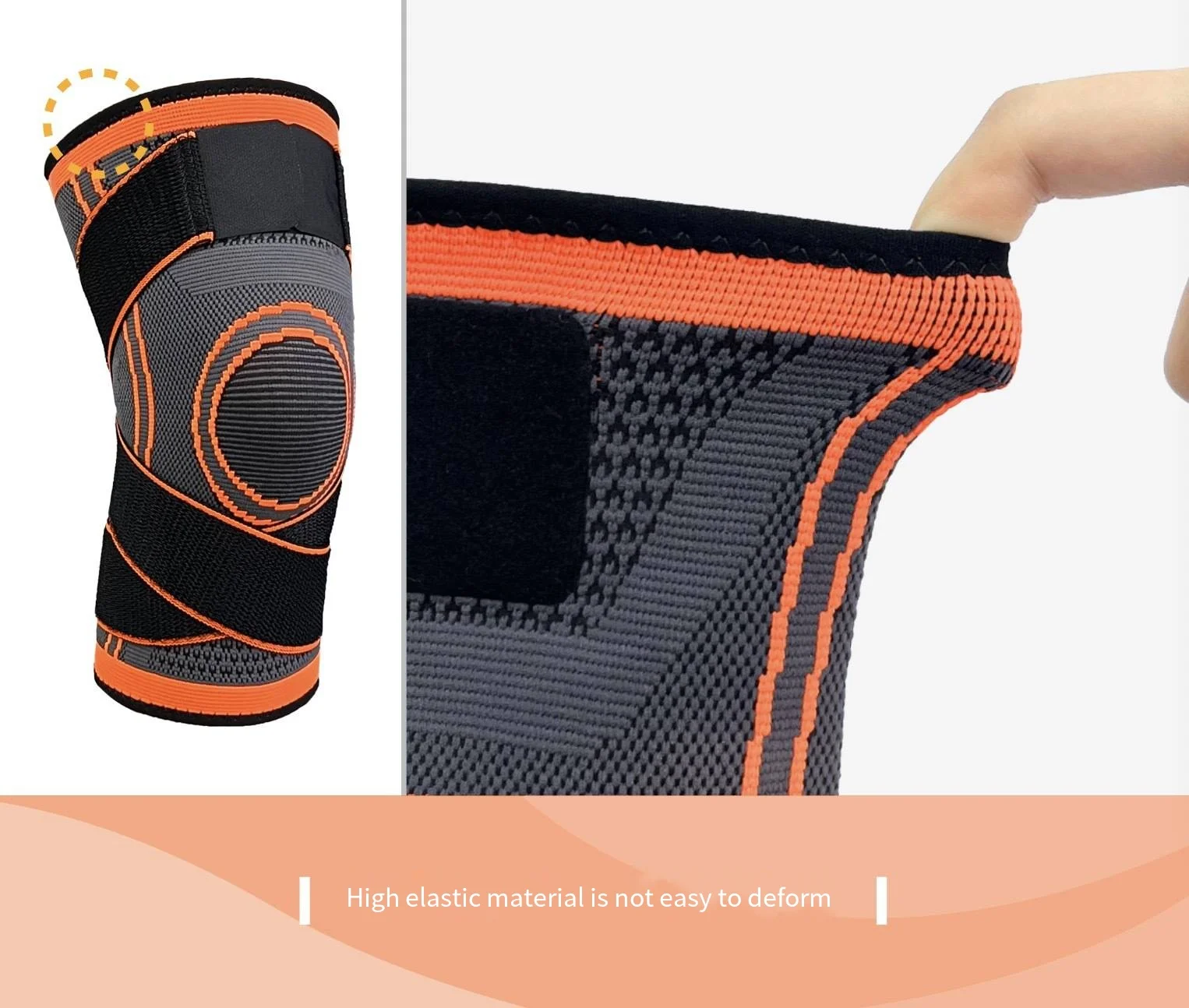 Factory Price Knee Sleeve Compression Fit Support for Joint Pain and Arthritis Relief Improved Circulation Compression Single