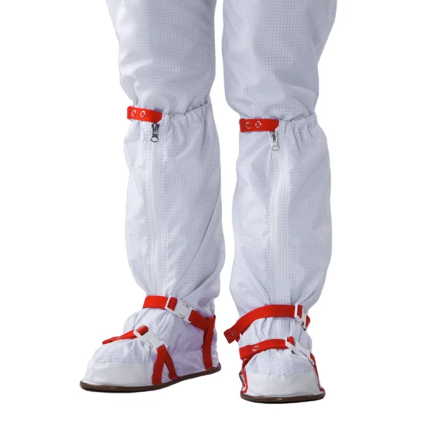 Wholesale White Red Working Safety ESD Boots Antistatic Anti-static High Boots Lab Cleanroom Rubber Soft Sole Booties