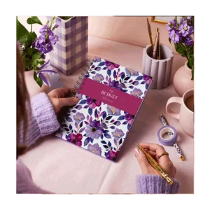 Wholesale OEM Custom Printing Envelope Undated Weekly Planner Spiral Diary Tracker Sticker Inspiration Journal Budget Notebook