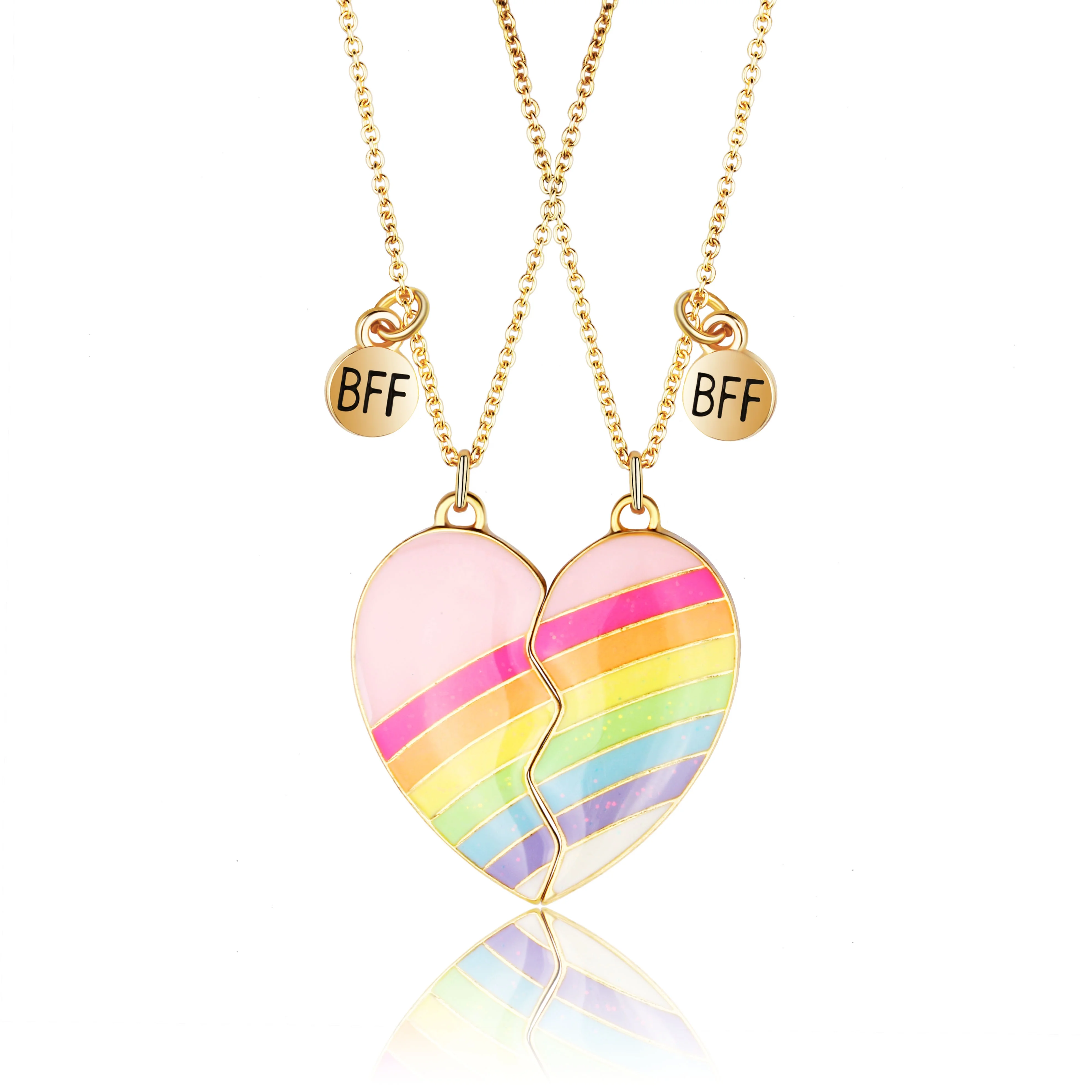 Buy El Regalo Valentines Day Gift - 2 Pcs Heart Couples Magnetic Necklace  for Couples/Besties/Friends - Matching Pendant Friendship Distance Magnetic  Love Heart Jewelry (Golden & Silver Hearts) at Amazon.in