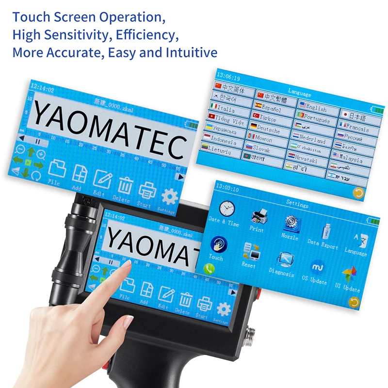 Yaomatec S1730 Handheld Inkjet Printer - Versatile & Durable
