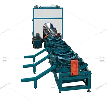 CNC Log Circular Saw Timber Cut Off Saw Machine Double Spindles Cutting ...