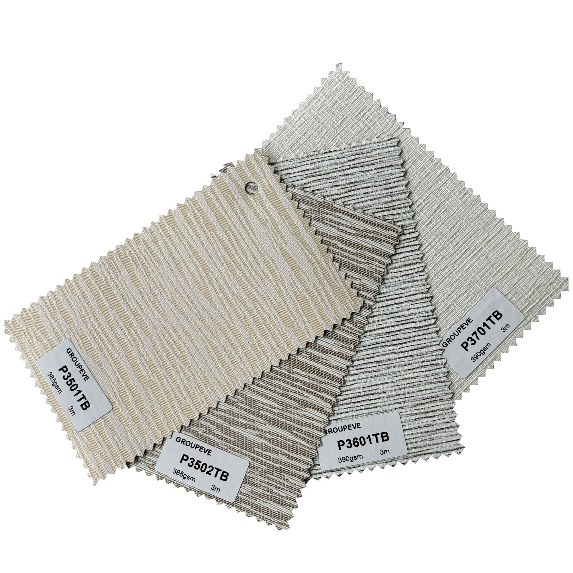 390GSM 3M Width 100% Polyester Roller Blinds Fabric Blackout Fabric for French Window