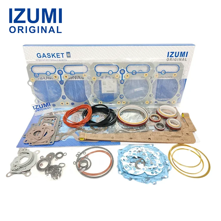 Bộ gioăng động cơ trên nguyên bản IZUMI cho động cơ Cummins N14, mã phụ tùng diesel IZUMI ORIGINAL 4089371, 4024928, 3804740