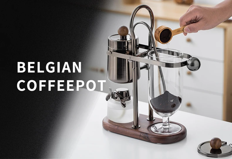 Diguo Syphon Coffee Maker Borosilicate Glass Gold Color Belgian Coffee